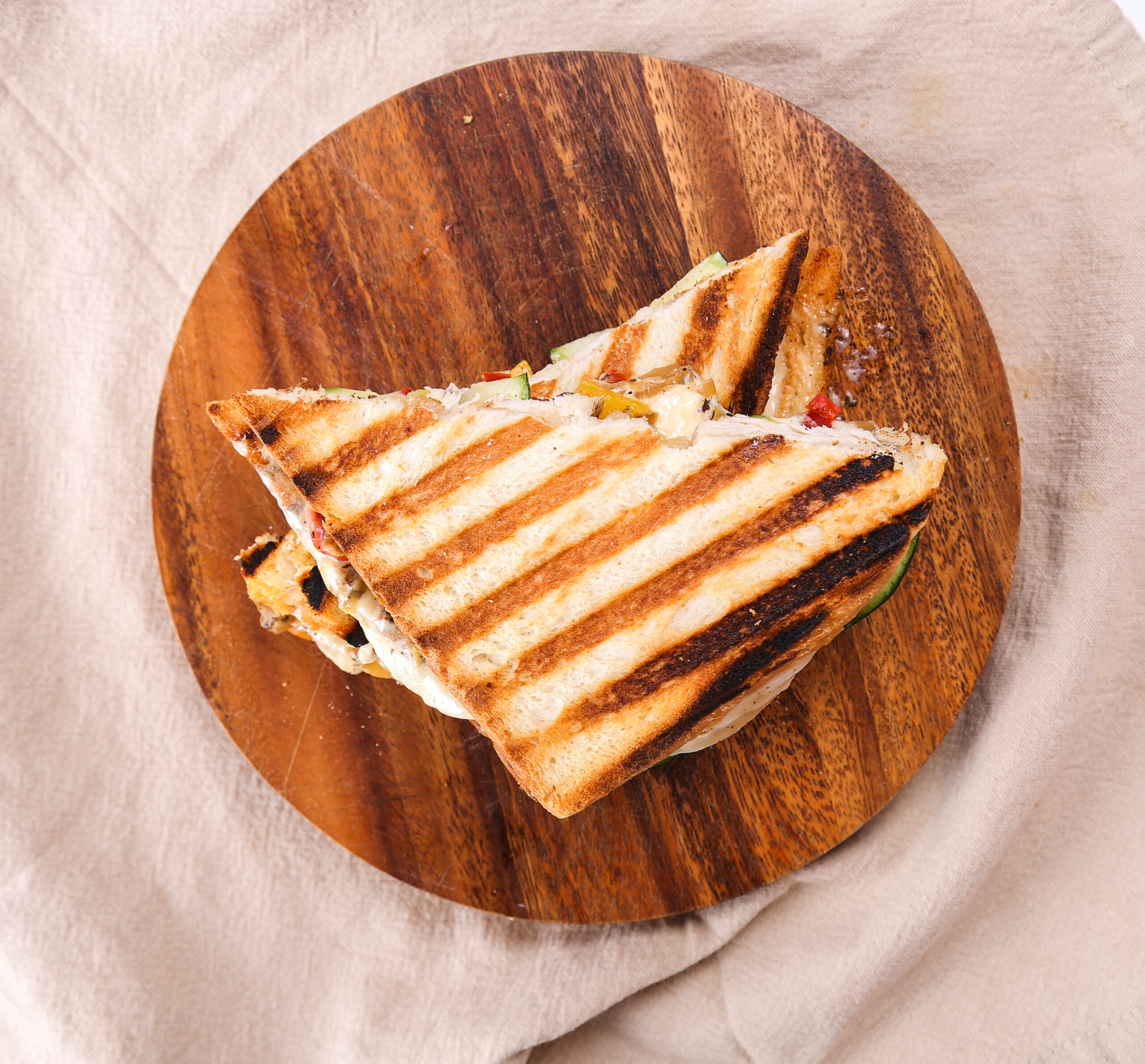 Delicious sandwich on the table